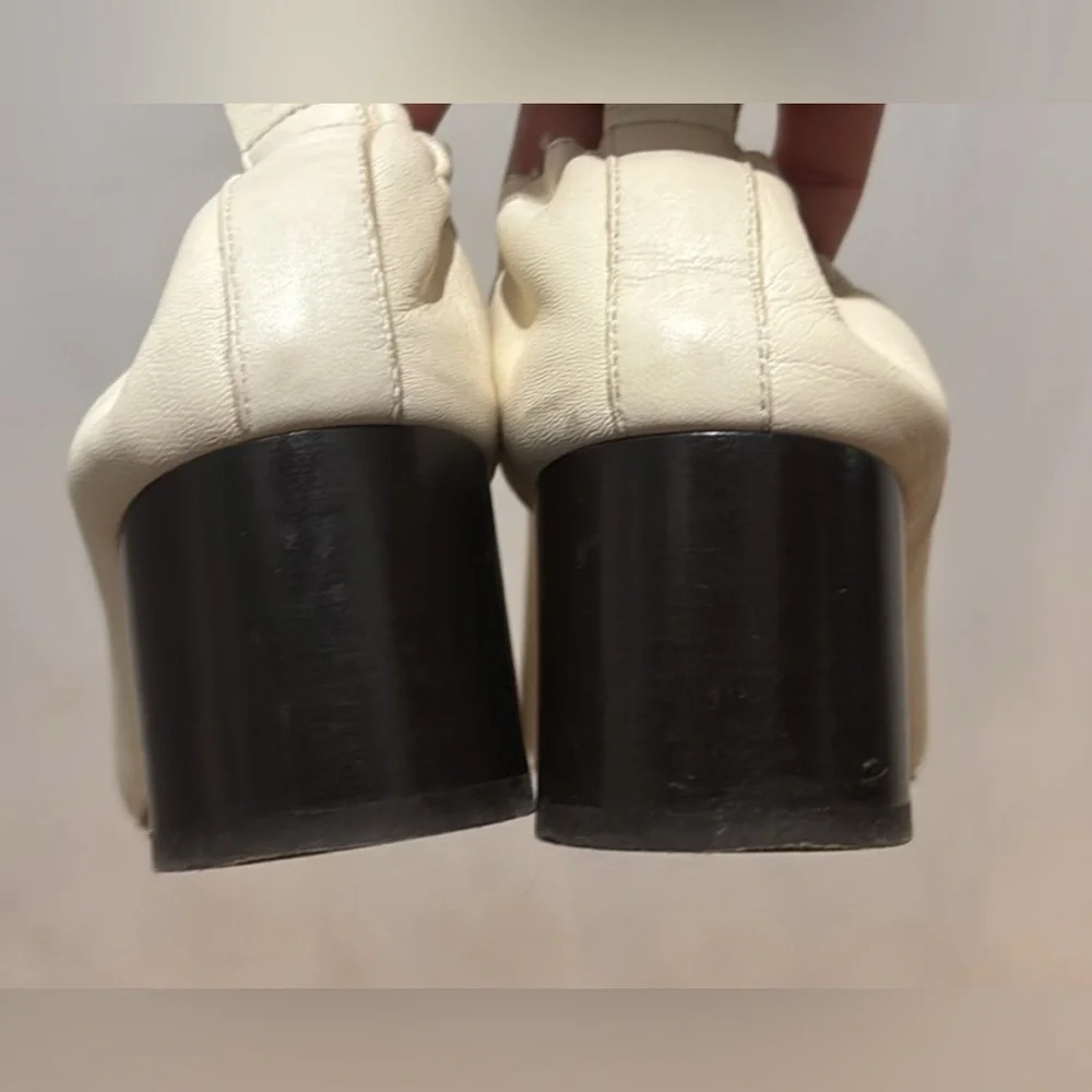 EVERLANE leather Colorblock chunky heels